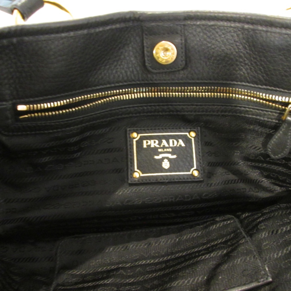 PRADA BLACK NYLON LARGE SHOPPER TOTE BAG - Picture 12 of 14